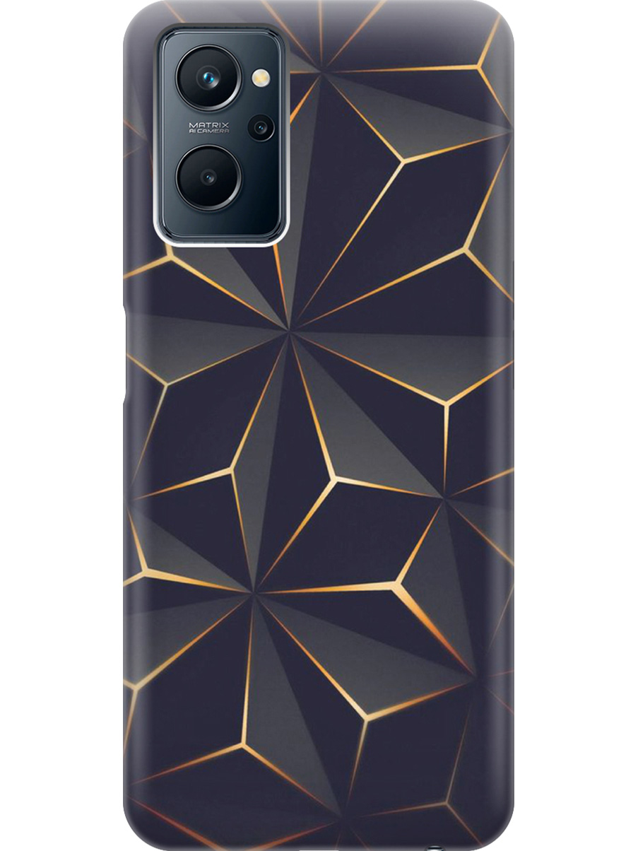 

Силиконовый чехол на Realme 9i с принтом "Графитовый узор", Прозрачный;оранжевый;черный, 740189431