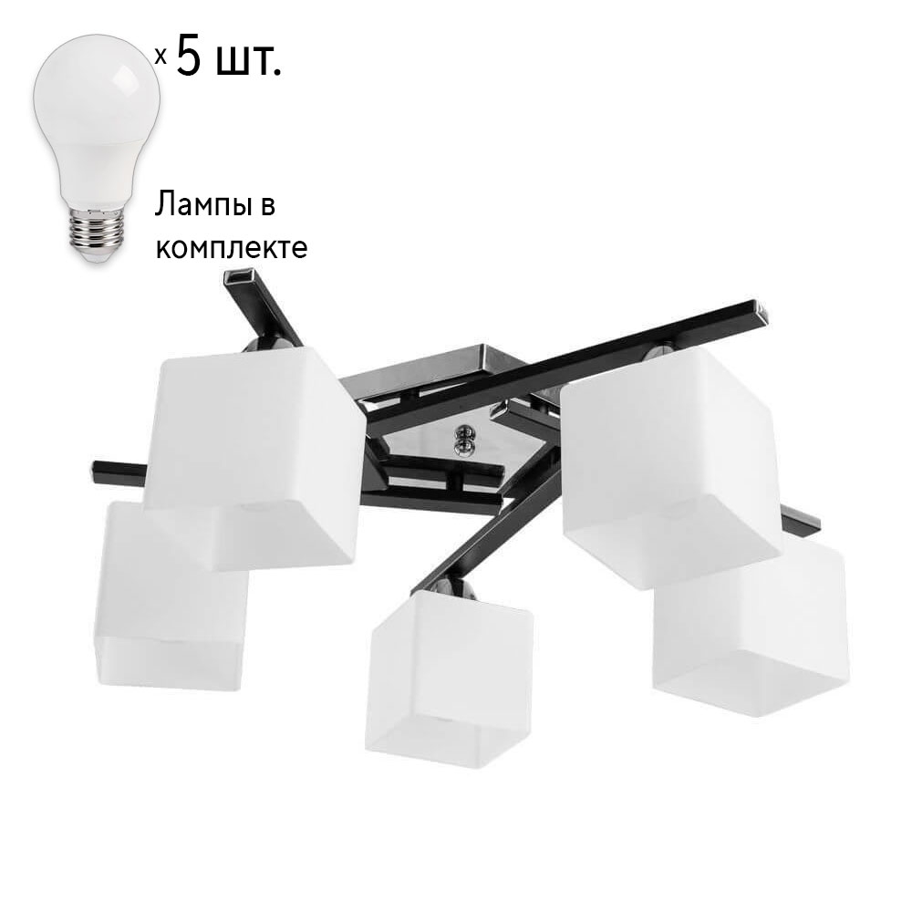

Люстра Combo Lustr с лампочками Arte Lamp 52 A8165PL-5BK+Lamps
