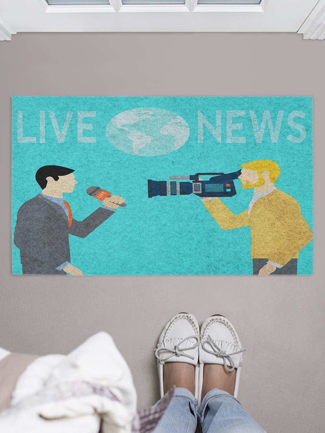 

Придверный коврик в прихожую для обуви, на резиновой основе, 75x45 см door_87826 JoyArty