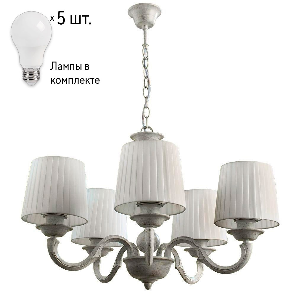 

Люстра Combo Lustr с лампочками Arte Lamp Alba A9395LM-5WG+Lamps