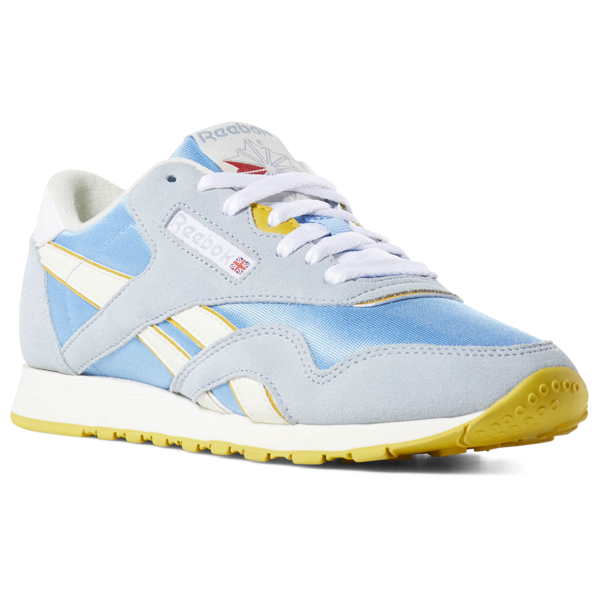 фото Кроссовки женские reebok cl nylon голубые 40,5 ru