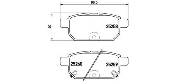 фото Колодки тормозные, комплект передний/задний brembo p79029