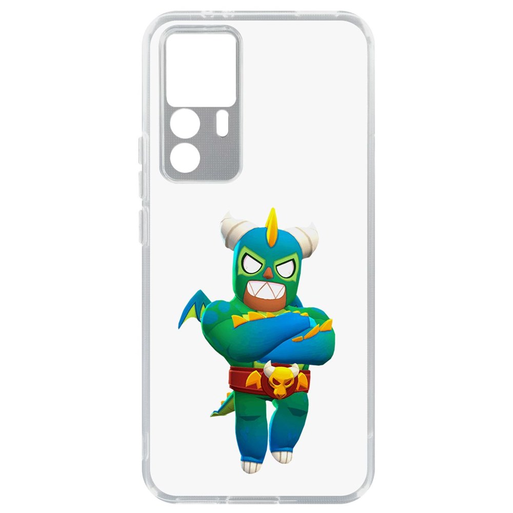 

Чехол-накладка Кейс Brawl Stars-Эль Дракон Вердозо для Xiaomi 12T, Прозрачный