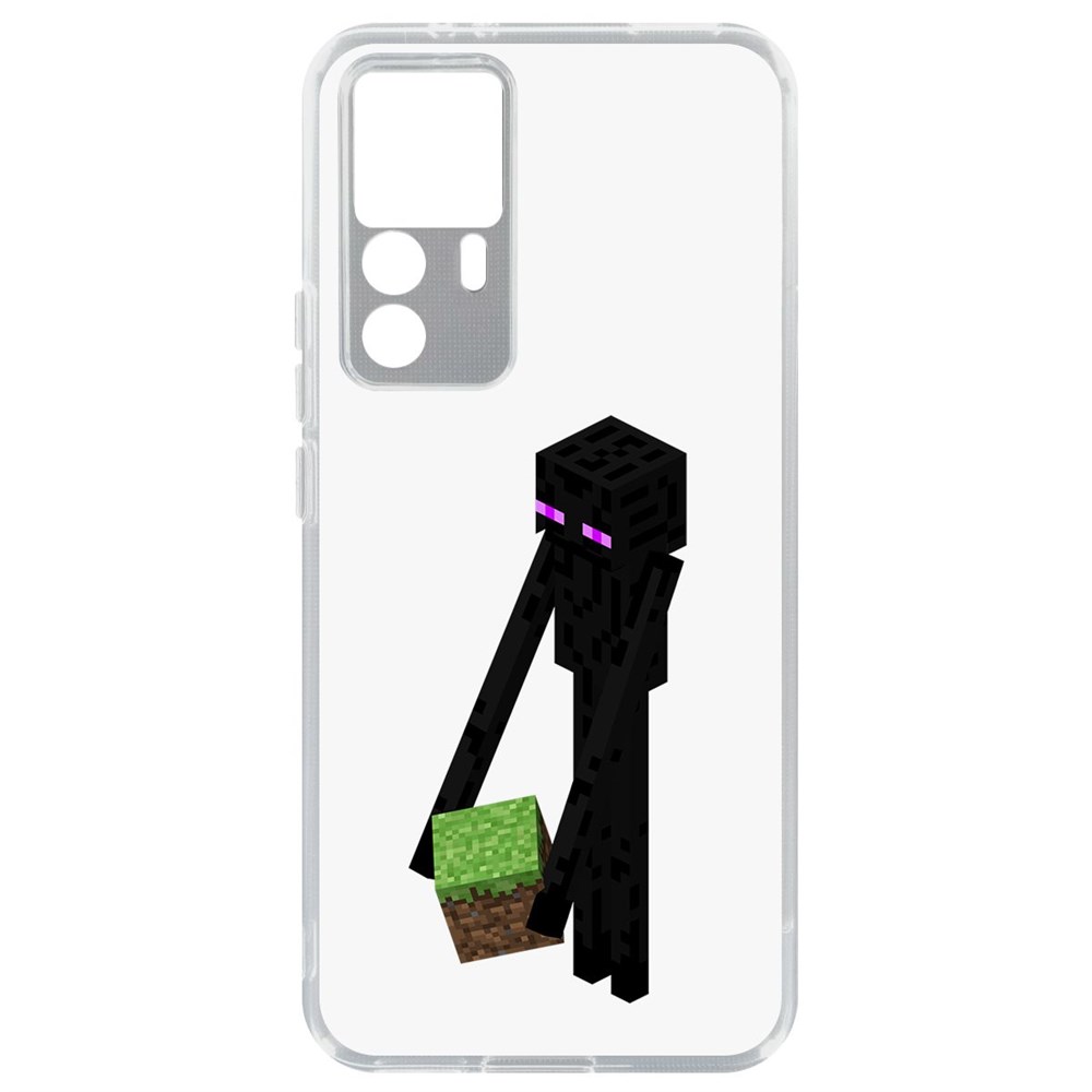 

Чехол-накладка Кейс Minecraft-Эндермен для Xiaomi 12T, Прозрачный