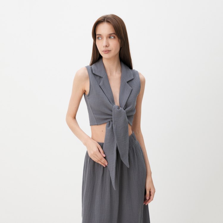 

Топ женский Maison David BLN928-1 серый 2XS, BLN928-1