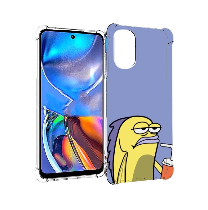 

Чехол MyPads грусная-рыба-из-спанч-боба для Motorola Moto E32, Прозрачный, Tocco