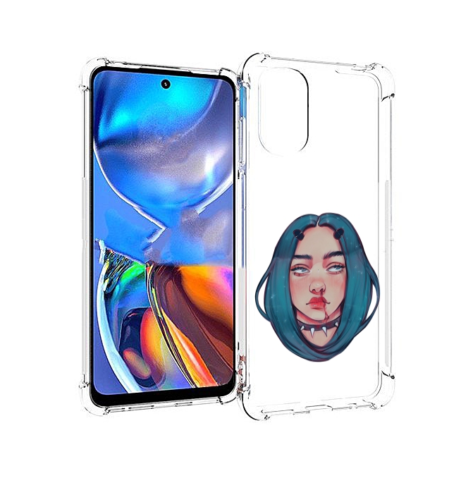 

Чехол MyPads грустная-девушка-с-синими-волосами для Motorola Moto E32, Прозрачный, Tocco