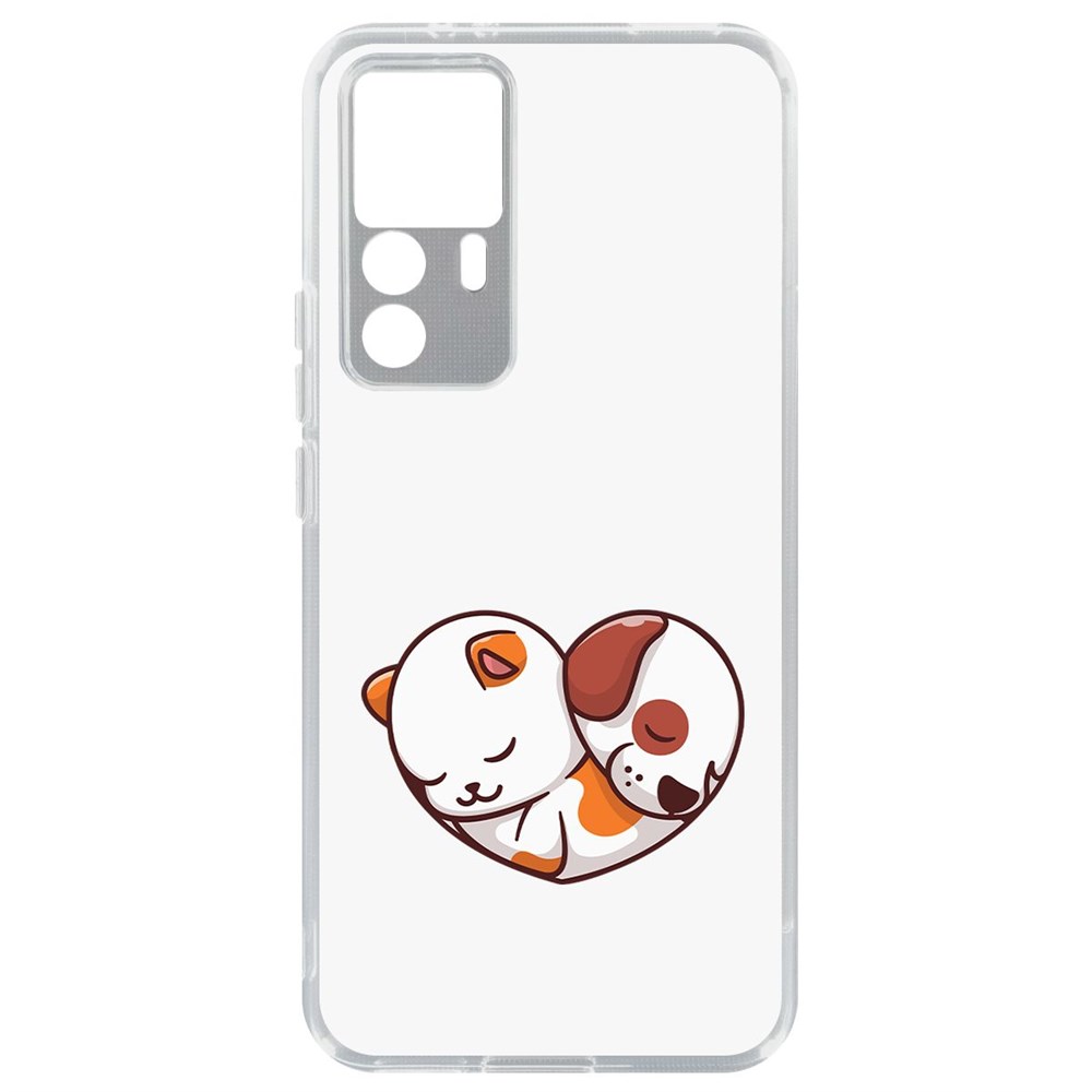 

Чехол-накладка Кейс Котёнок и Щенок для Xiaomi 12T, Прозрачный