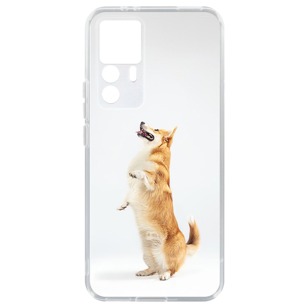 

Чехол-накладка Кейс Корги готов служить для Xiaomi 12T, Прозрачный