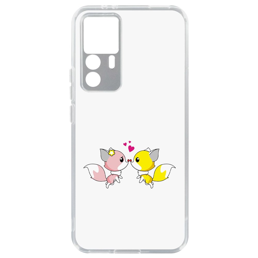 

Чехол-накладка Кейс Лисята для Xiaomi 12T, Прозрачный