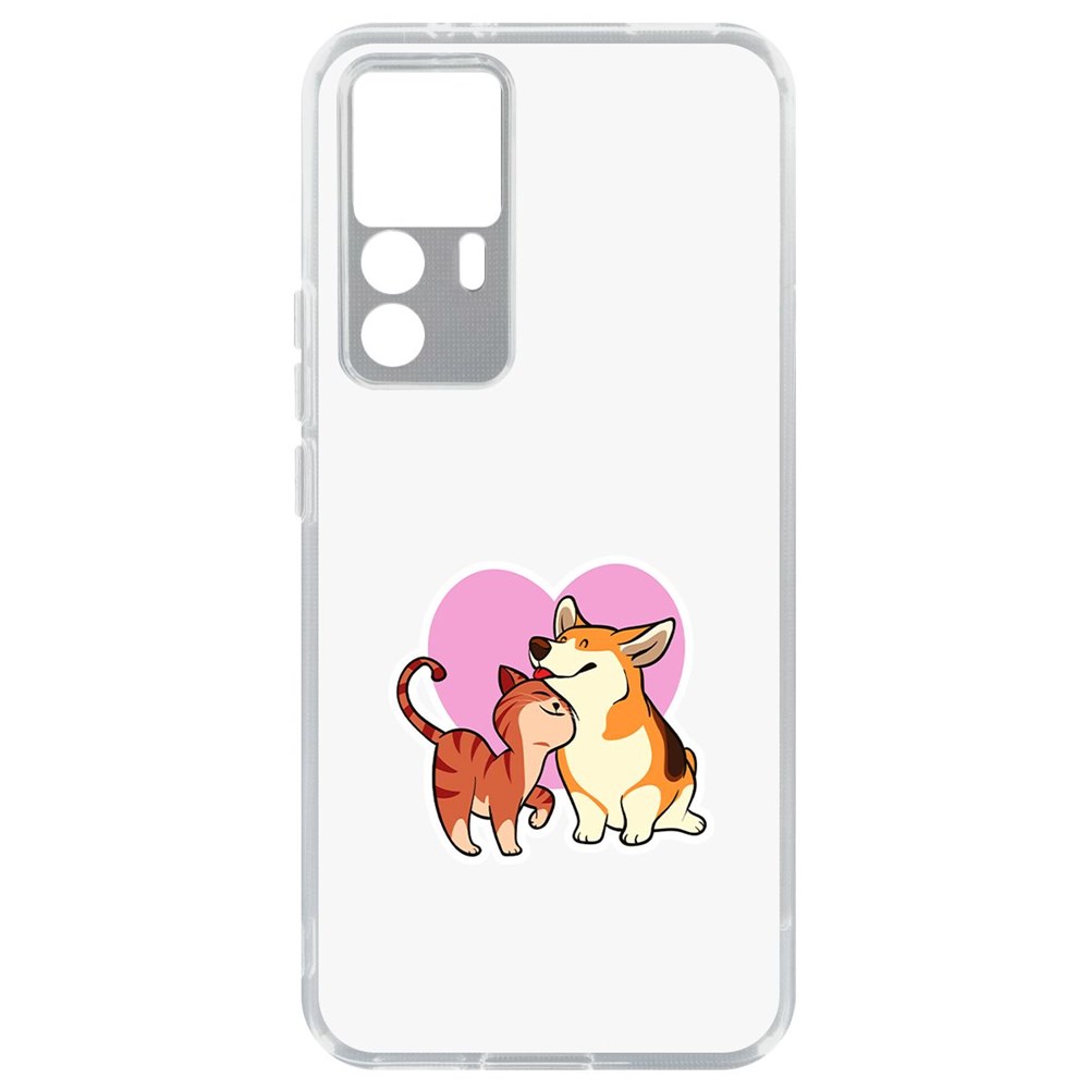 

Чехол-накладка Кейс Любовь противоположностей для Xiaomi 12T, Прозрачный