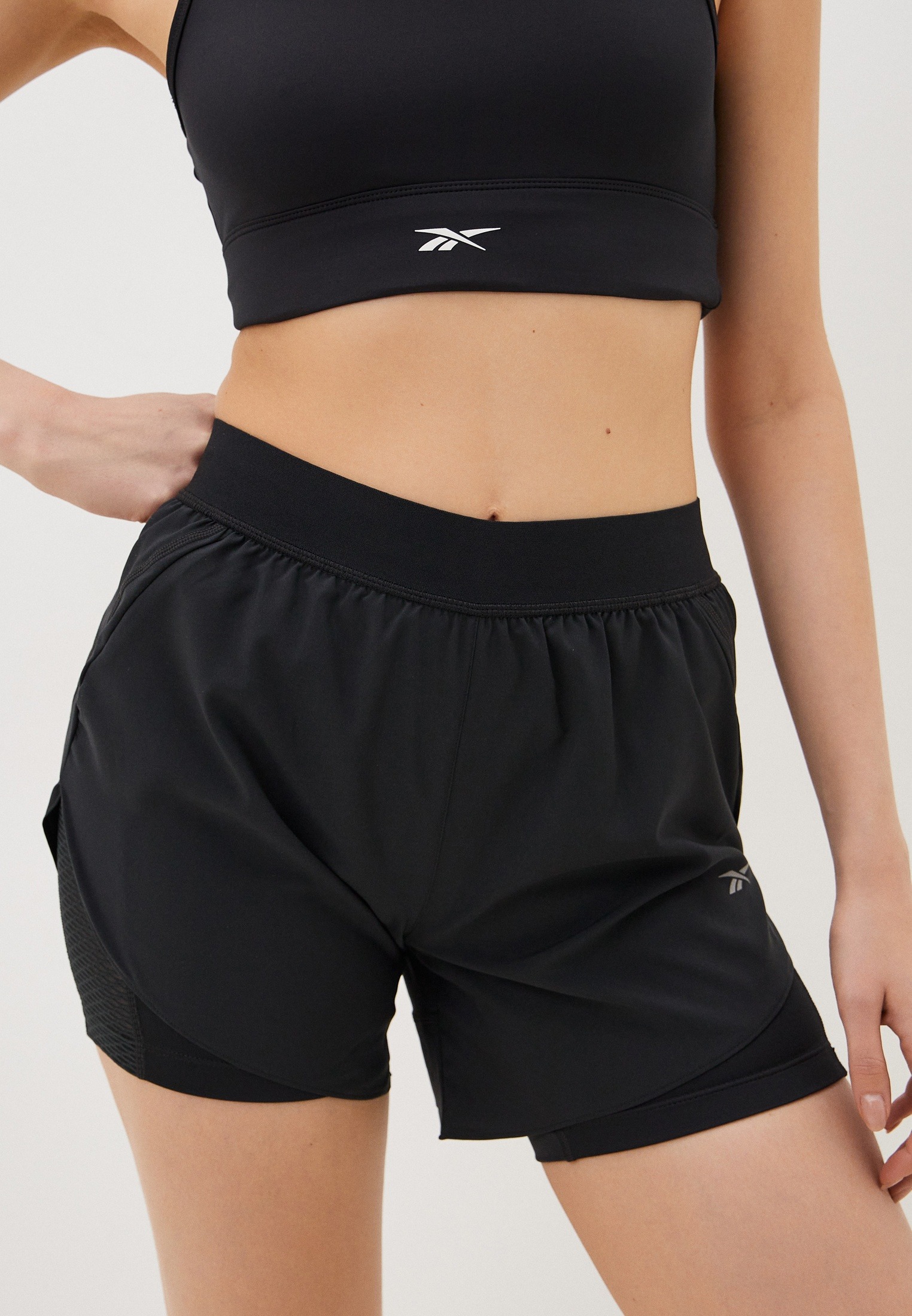 Шорты женские Reebok Running 2 In 1 Short черные M