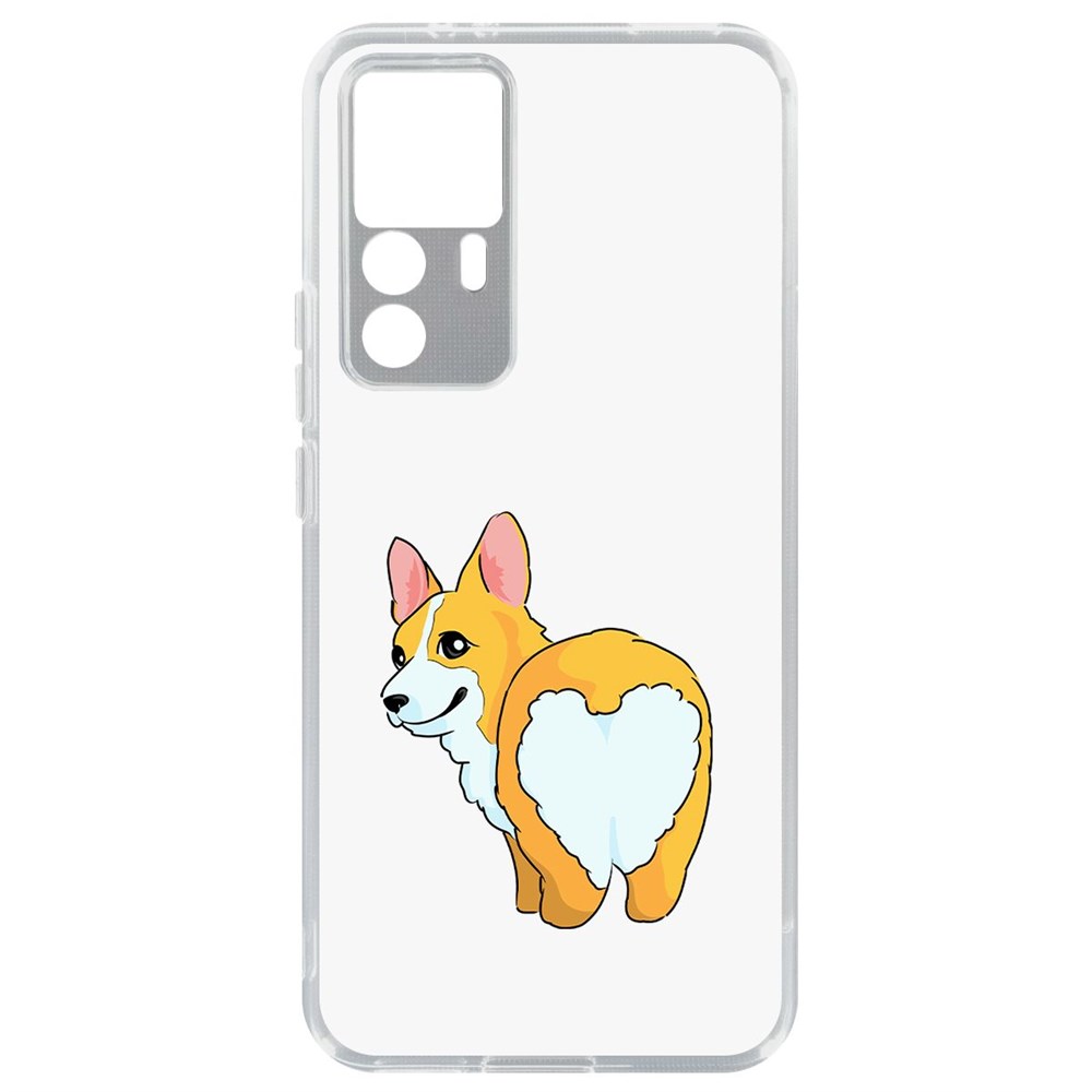 

Чехол-накладка Кейс Рисованный корги вид 2 для Xiaomi 12T, Прозрачный