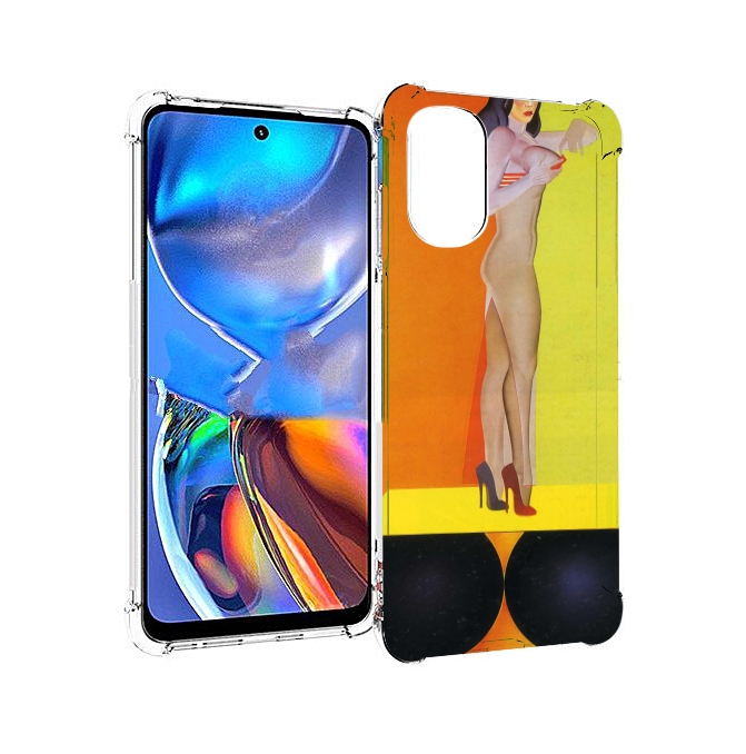 

Чехол MyPads девушка на шарах женский для Motorola Moto E32, Прозрачный, Tocco