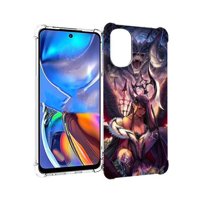 

Чехол MyPads девушка с демоном на фоне женский для Motorola Moto E32, Прозрачный, Tocco