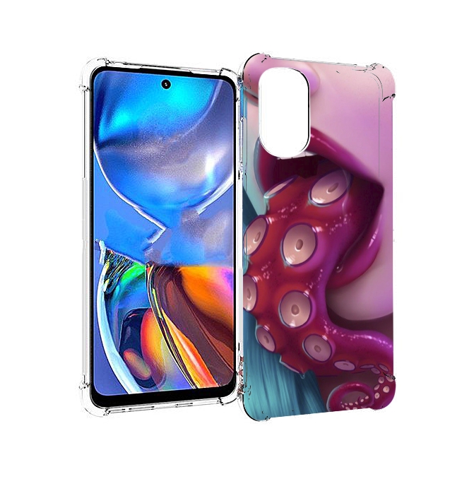 

Чехол MyPads девушка с щупальцой женский для Motorola Moto E32, Прозрачный, Tocco