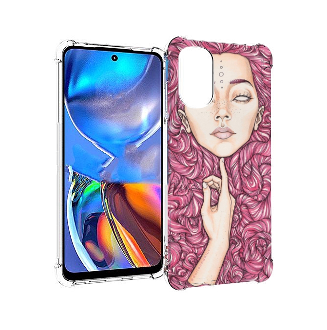 

Чехол MyPads девушка утонула в волосах женский для Motorola Moto E32, Прозрачный, Tocco