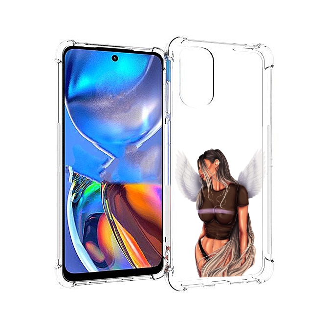 

Чехол MyPads девушка-ангел-с-крыльями женский для Motorola Moto E32, Прозрачный, Tocco