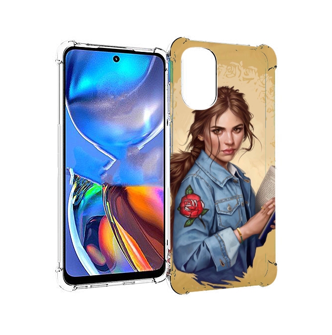 

Чехол MyPads девушка-в-бежевом-фоне для Motorola Moto E32, Прозрачный, Tocco