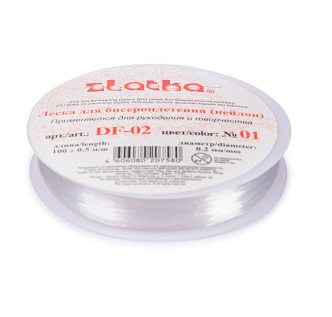 

Леска для бисера Zlatka d 0.2 мм 100 м ± 0.5 м белая