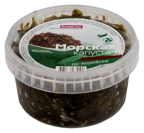 

Морская капуста Белоручка по-корейски 500 г