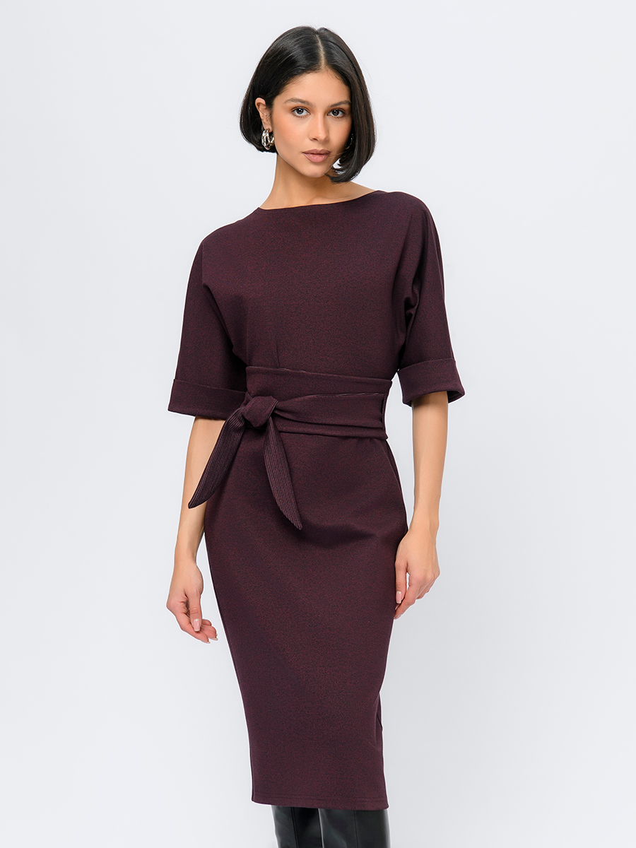 

Платье женское 1001dress 101041 бордовое 40 RU, Бордовый, 0101041