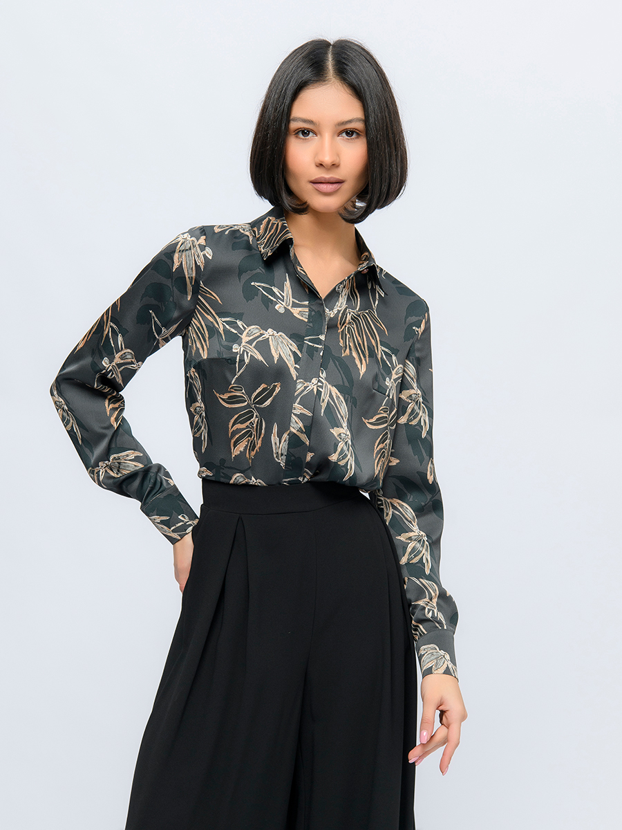 

Рубашка женская 1001dress 103046 серая 54 RU, Серый, 0103046
