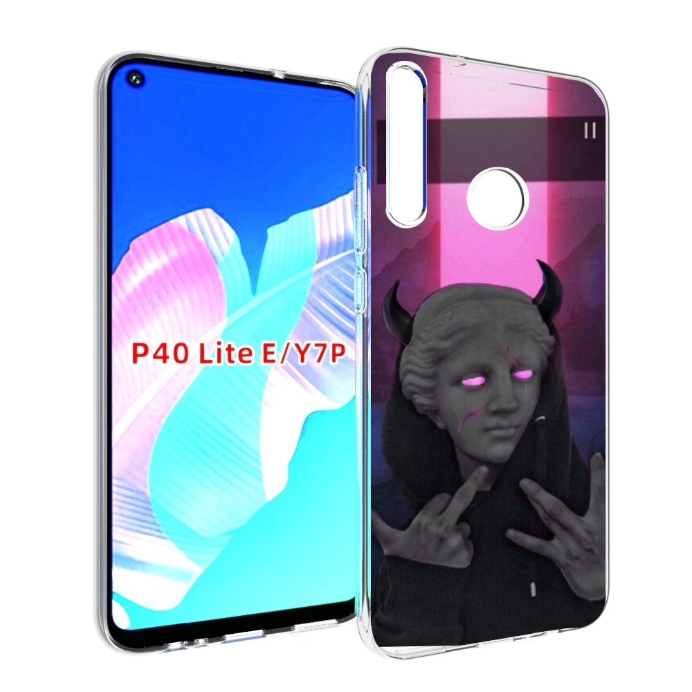 

Чехол бампер MyPads глитч-статуя для Huawei P40 Lite E, Прозрачный, Tocco