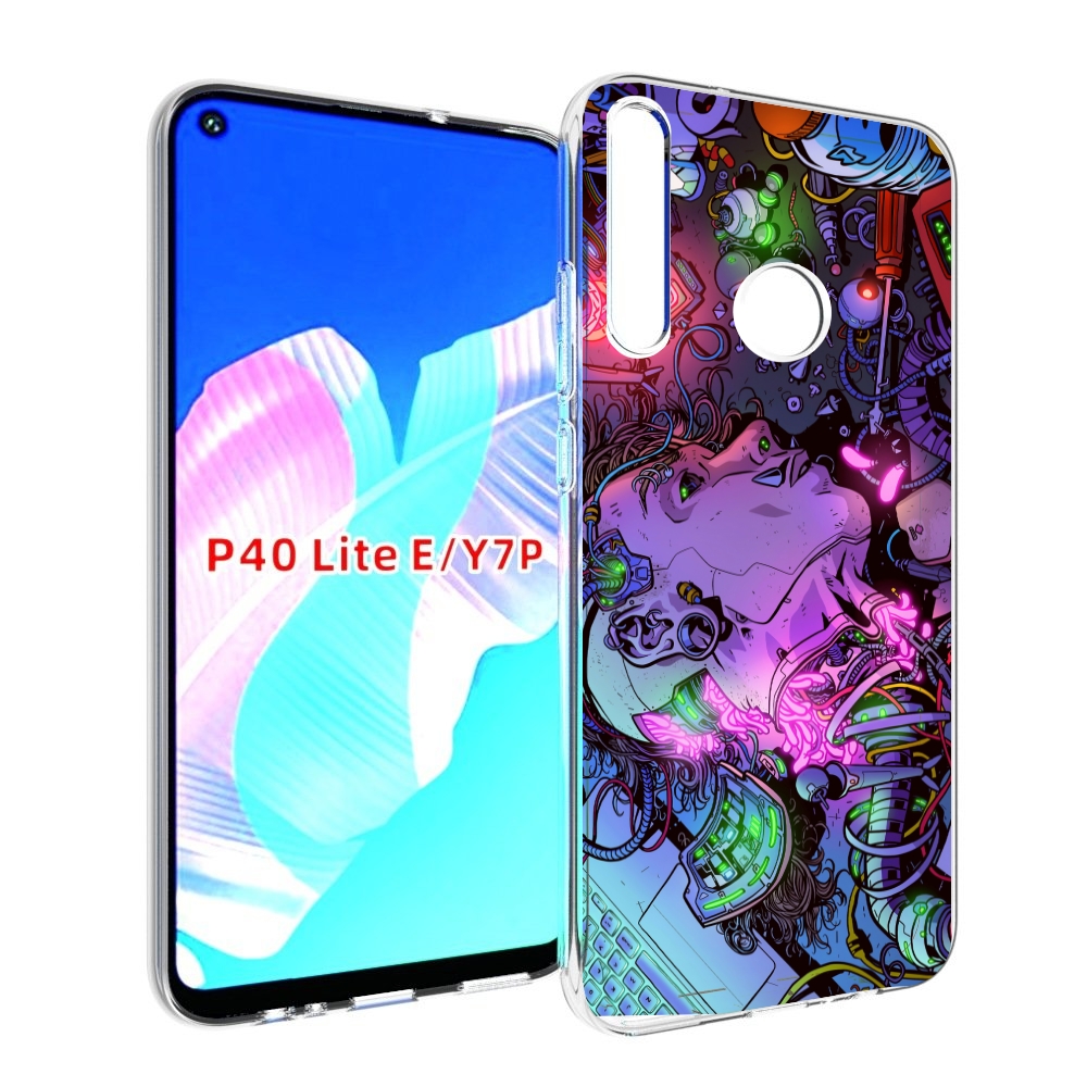 

Чехол бампер MyPads голова робота мультик для Huawei P40 Lite E, Прозрачный, Tocco