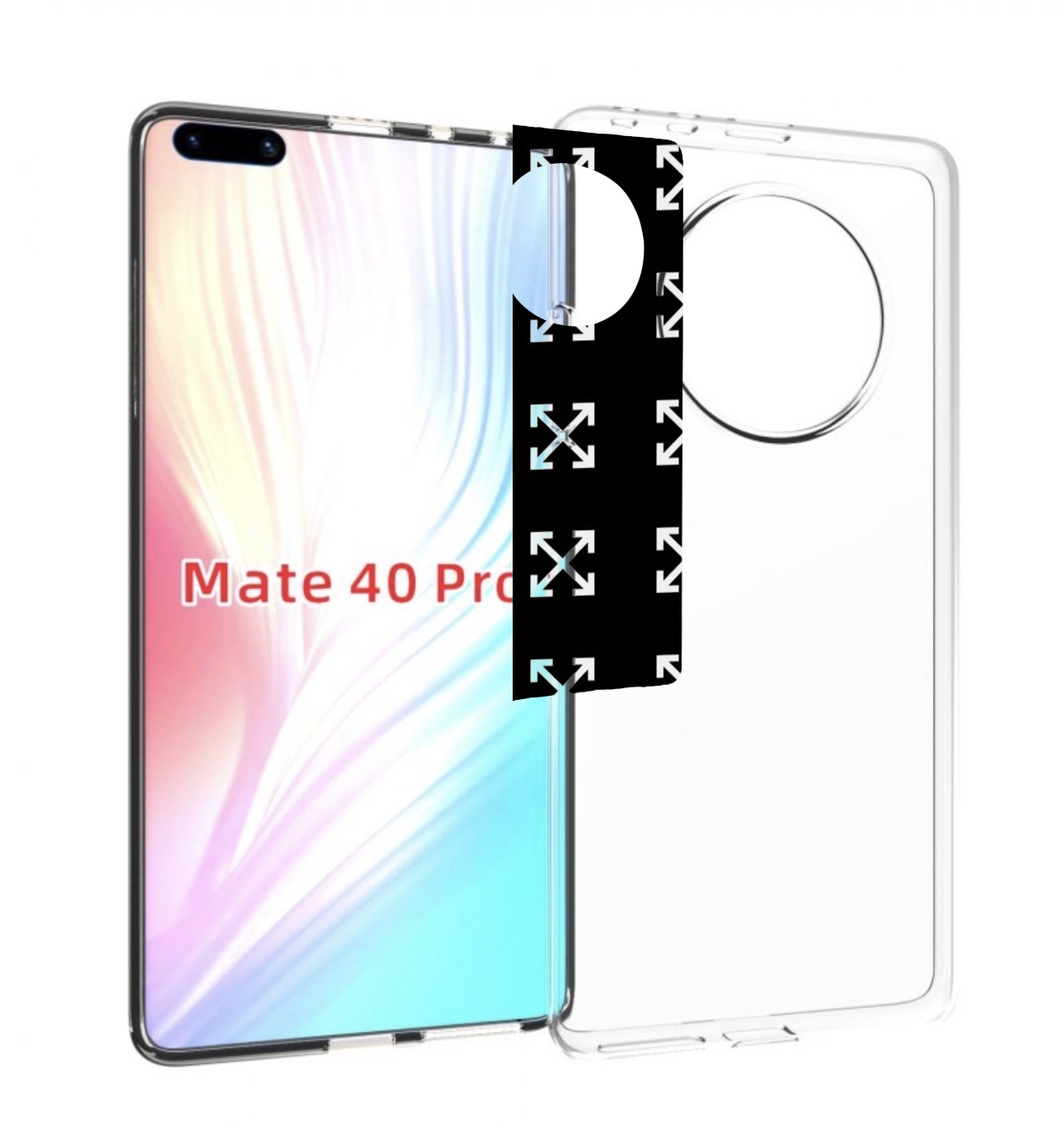 

Чехол MyPads оф-вайт-значки для Huawei Mate 40 Pro (NOH-NX9), Прозрачный, Tocco
