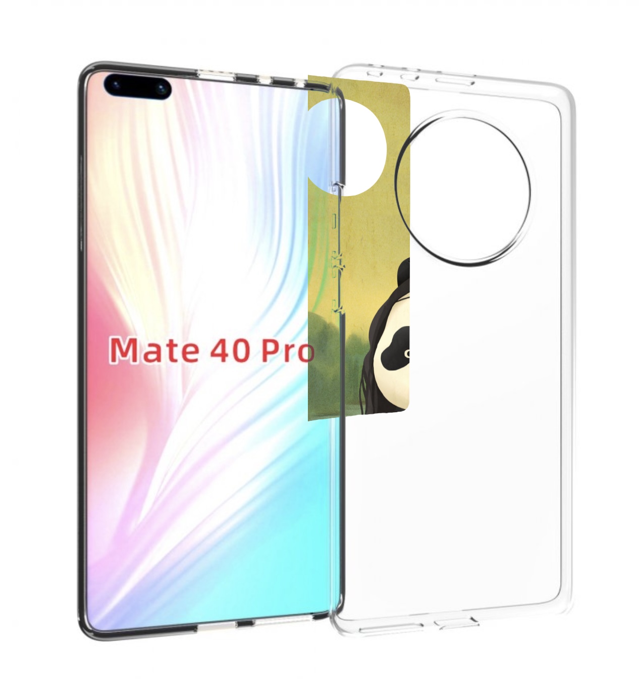 

Чехол MyPads панда монализа для Huawei Mate 40 Pro (NOH-NX9), Прозрачный, Tocco