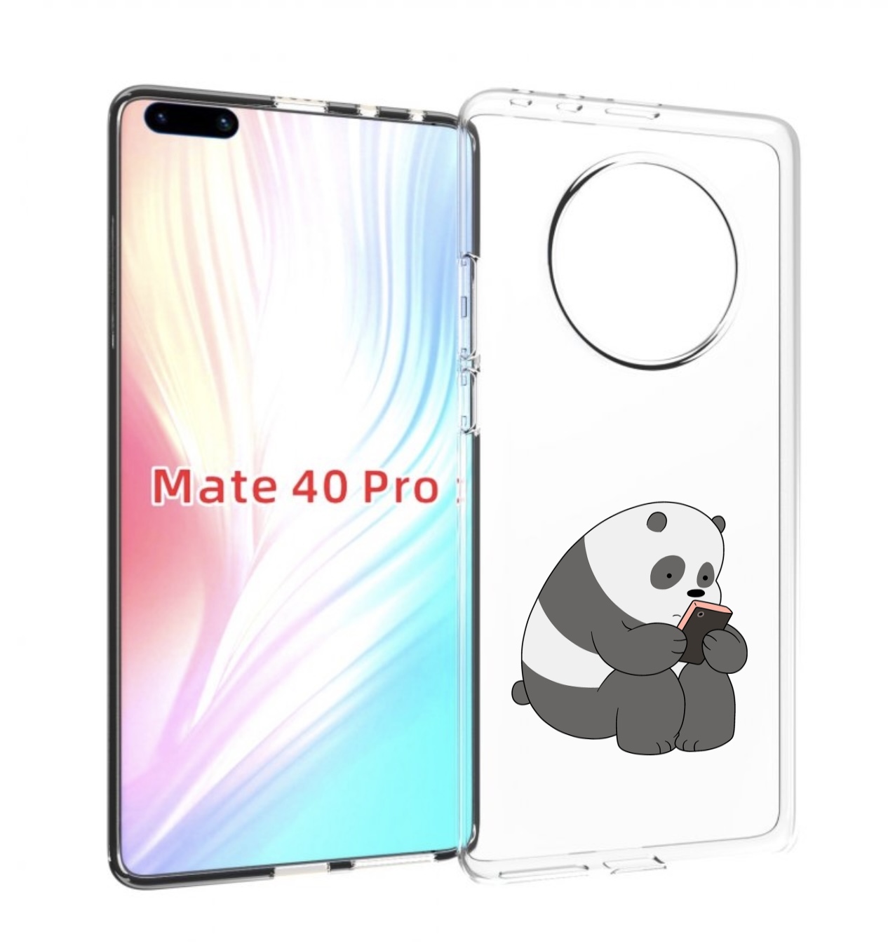 

Чехол MyPads панда-в-телефоне для Huawei Mate 40 Pro (NOH-NX9), Прозрачный, Tocco