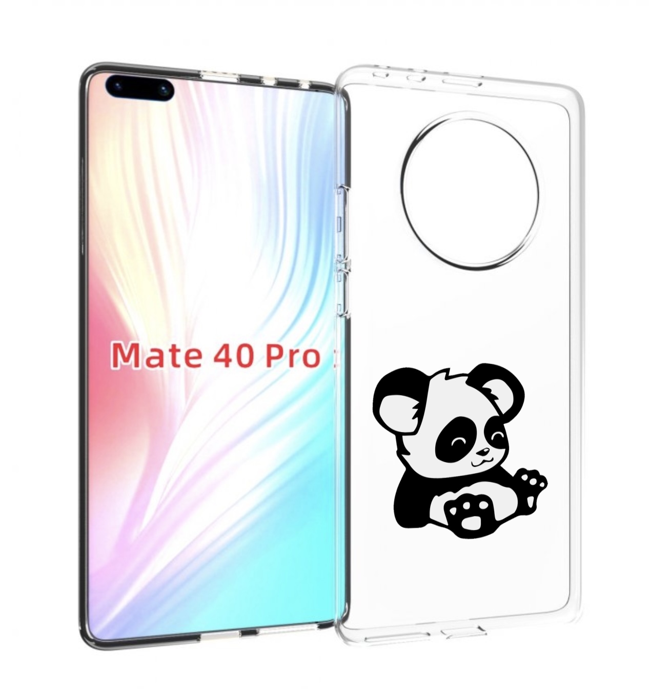 

Чехол MyPads панда-детеныш детский для Huawei Mate 40 Pro (NOH-NX9), Прозрачный, Tocco