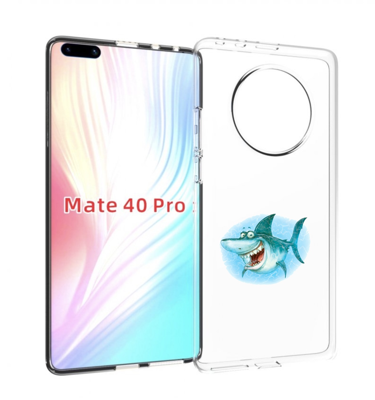 

Чехол MyPads веселая акула для Huawei Mate 40 Pro (NOH-NX9), Прозрачный, Tocco