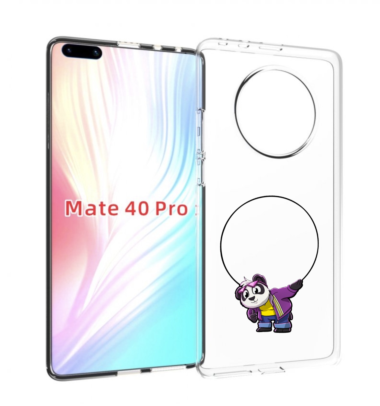 

Чехол MyPads панда-с-обручем для Huawei Mate 40 Pro (NOH-NX9), Прозрачный, Tocco