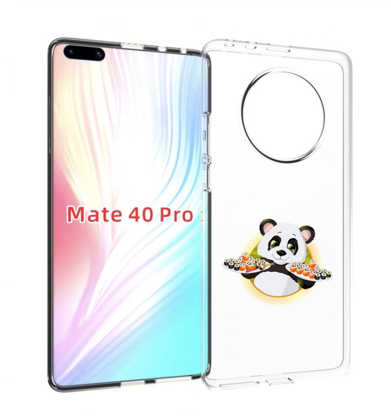 

Чехол MyPads панда-с-суши для Huawei Mate 40 Pro (NOH-NX9), Прозрачный, Tocco