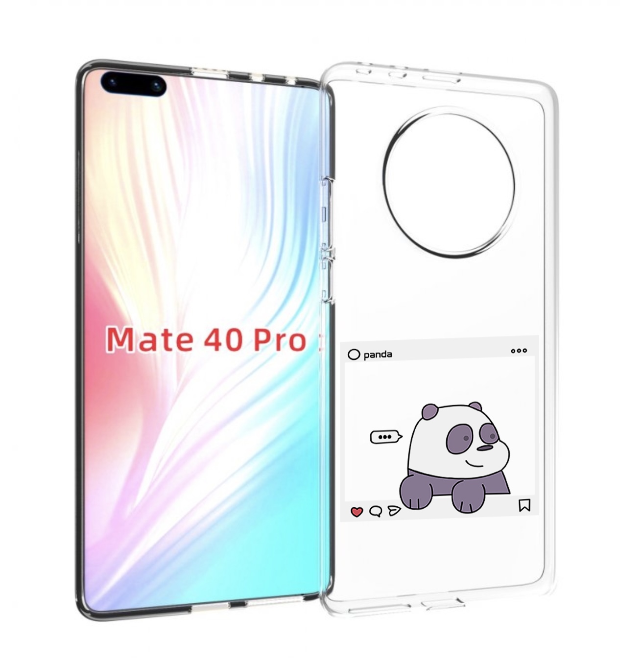 

Чехол MyPads пандочка-фотка для Huawei Mate 40 Pro (NOH-NX9), Прозрачный, Tocco
