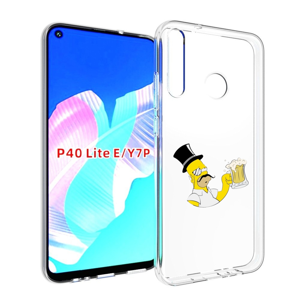 

Чехол бампер MyPads гомер-с-напитком для Huawei P40 Lite E, Прозрачный, Tocco