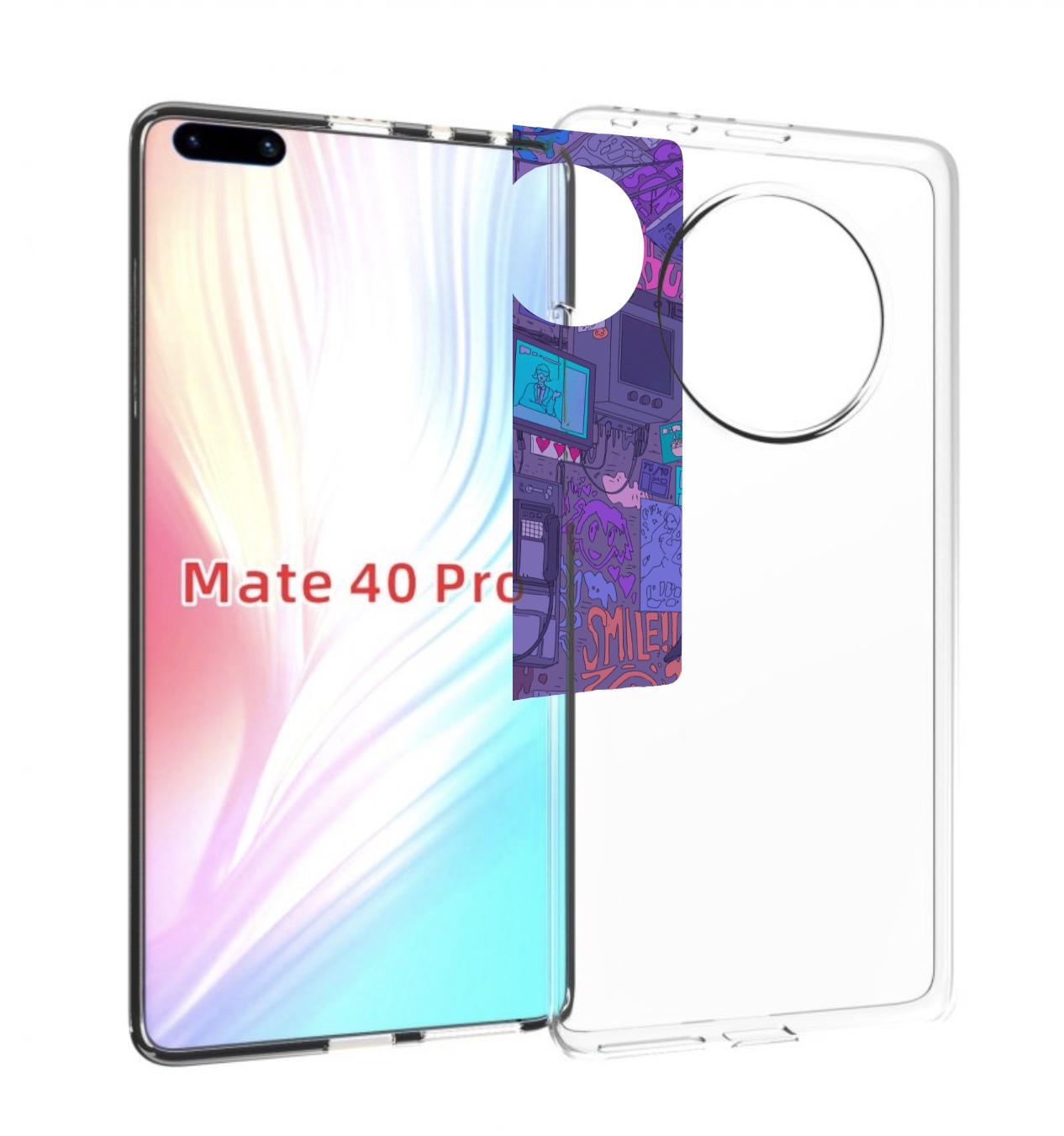 

Чехол MyPads парень в подъезде мультик для Huawei Mate 40 Pro (NOH-NX9), Прозрачный, Tocco