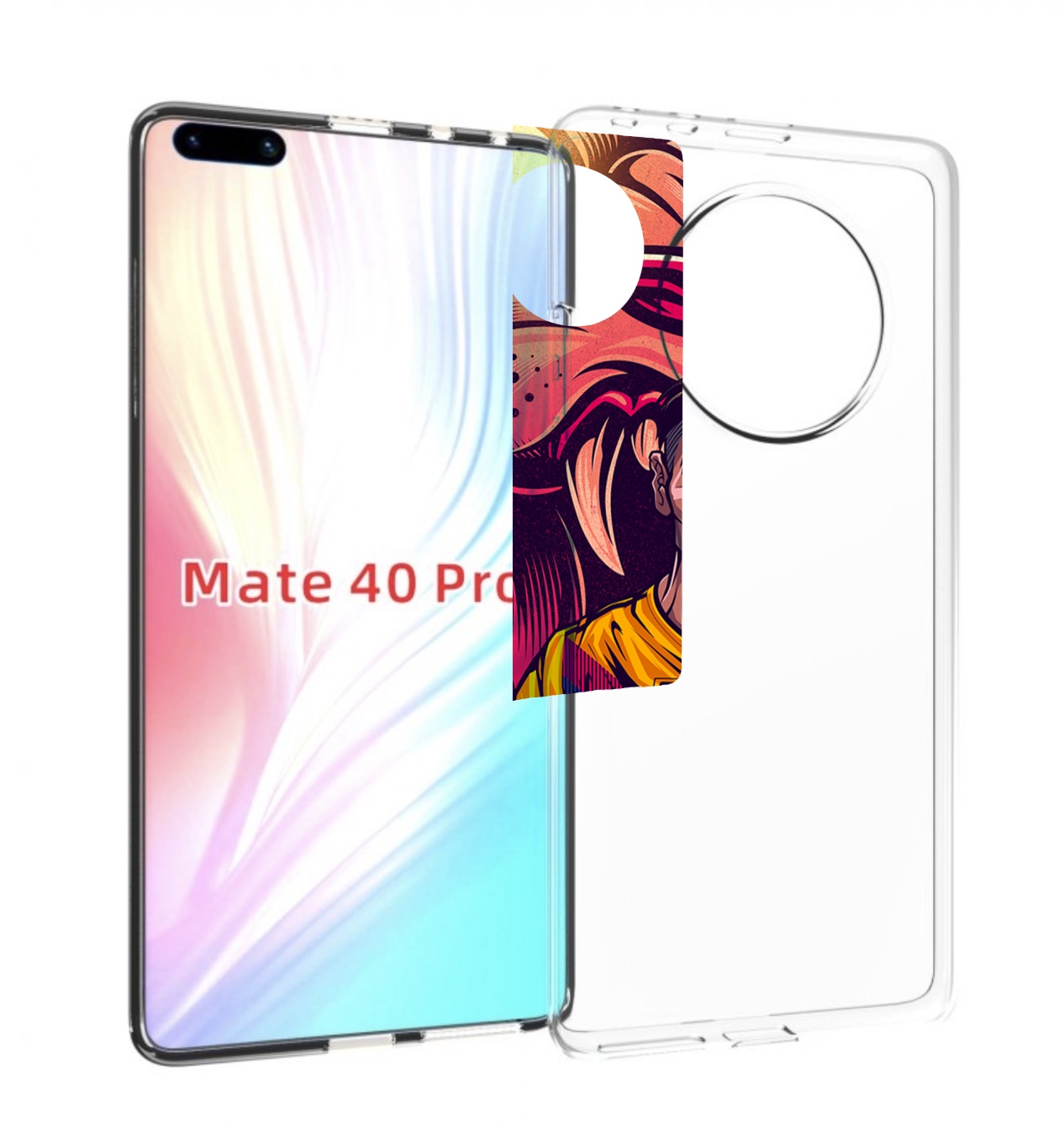 

Чехол MyPads парень-тигр-красный для Huawei Mate 40 Pro (NOH-NX9), Прозрачный, Tocco