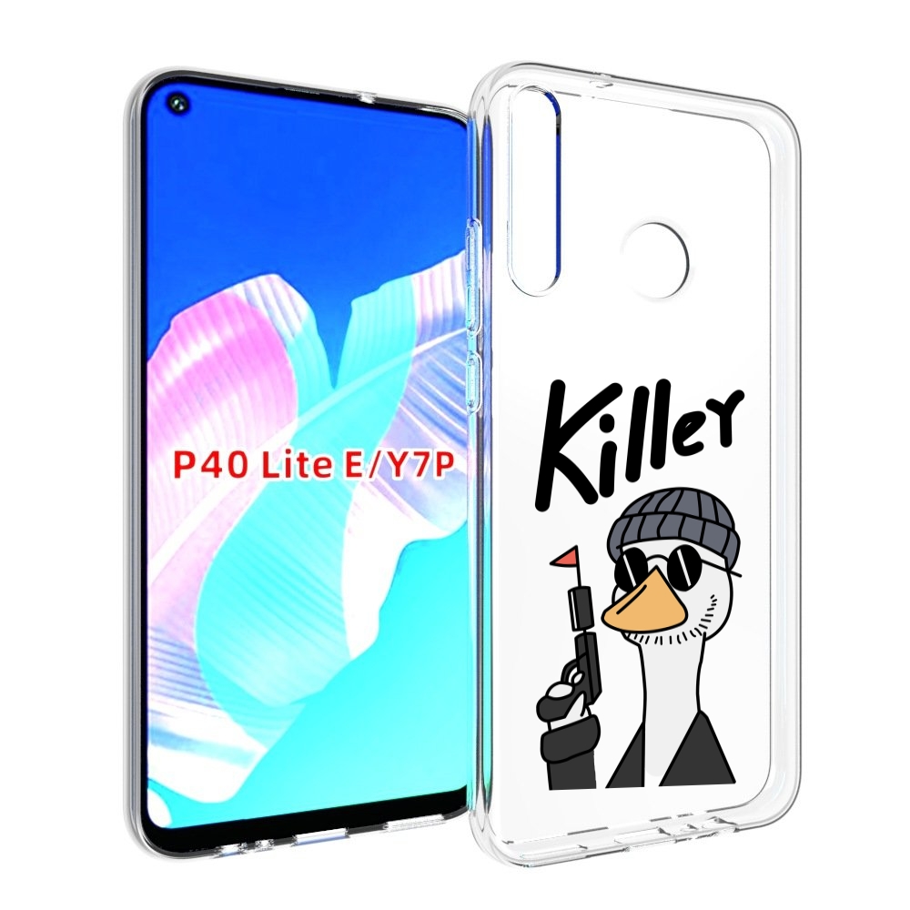 

Чехол бампер MyPads гусь-с-пистолет для Huawei P40 Lite E, Прозрачный, Tocco