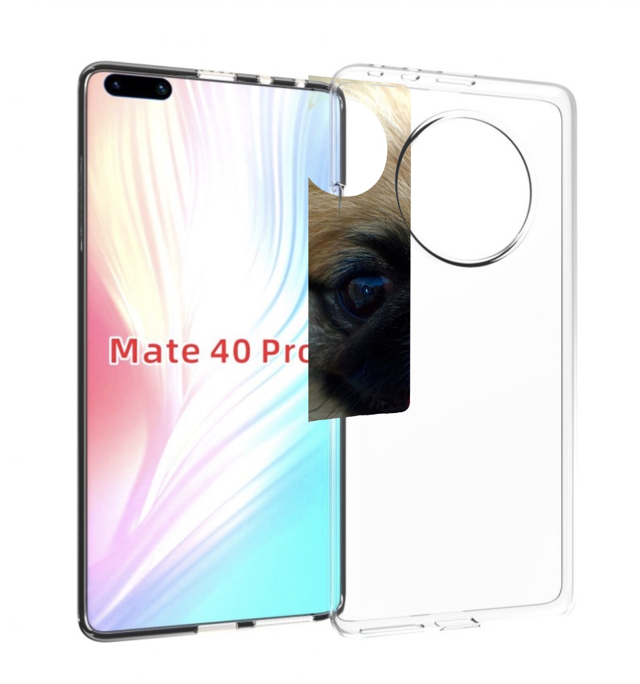 

Чехол MyPads пекинез для Huawei Mate 40 Pro (NOH-NX9), Прозрачный, Tocco