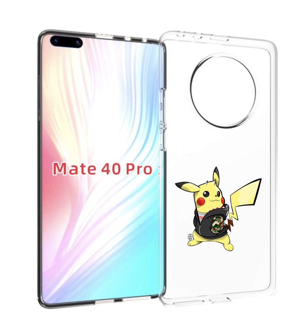 

Чехол MyPads пикачу для Huawei Mate 40 Pro (NOH-NX9), Прозрачный, Tocco