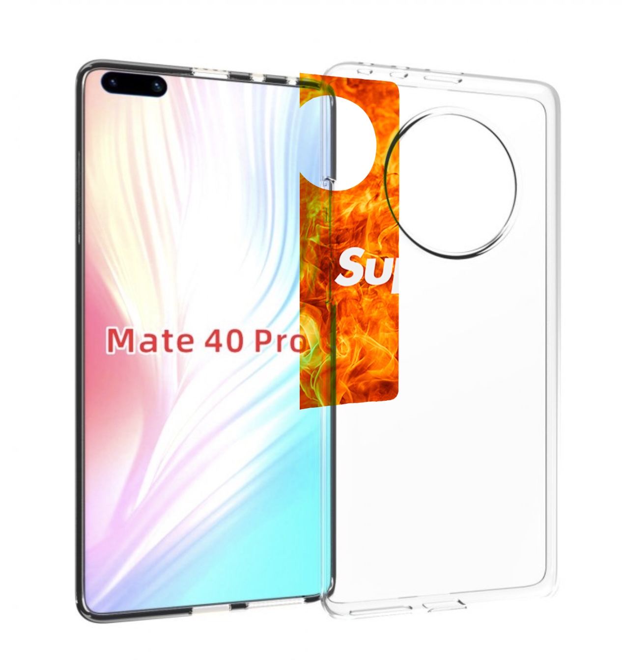 

Чехол MyPads пламя-пламенное суприм для Huawei Mate 40 Pro (NOH-NX9), Прозрачный, Tocco