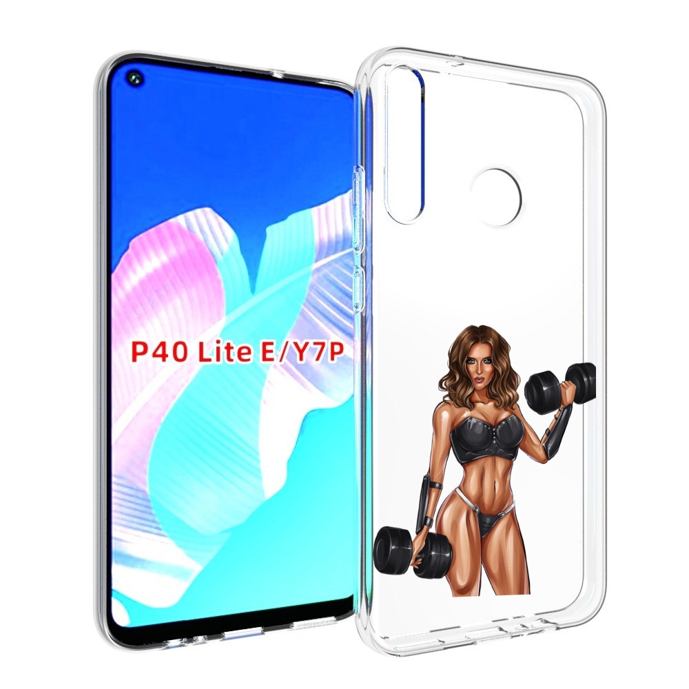 

Чехол бампер MyPads девушка с гантелями спорт женский для Huawei, Прозрачный, Tocco