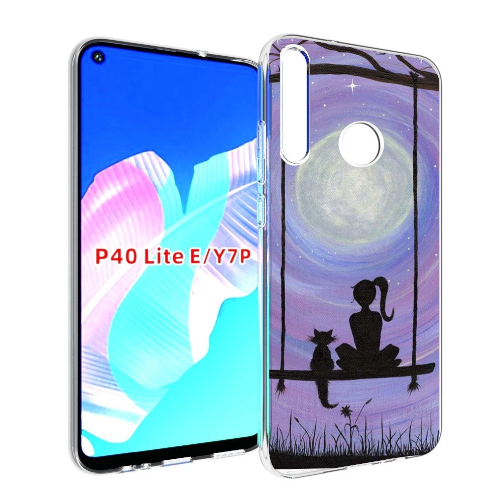 

Чехол бампер MyPads девушка с котом на качеле женский для Huawei, Прозрачный, Tocco