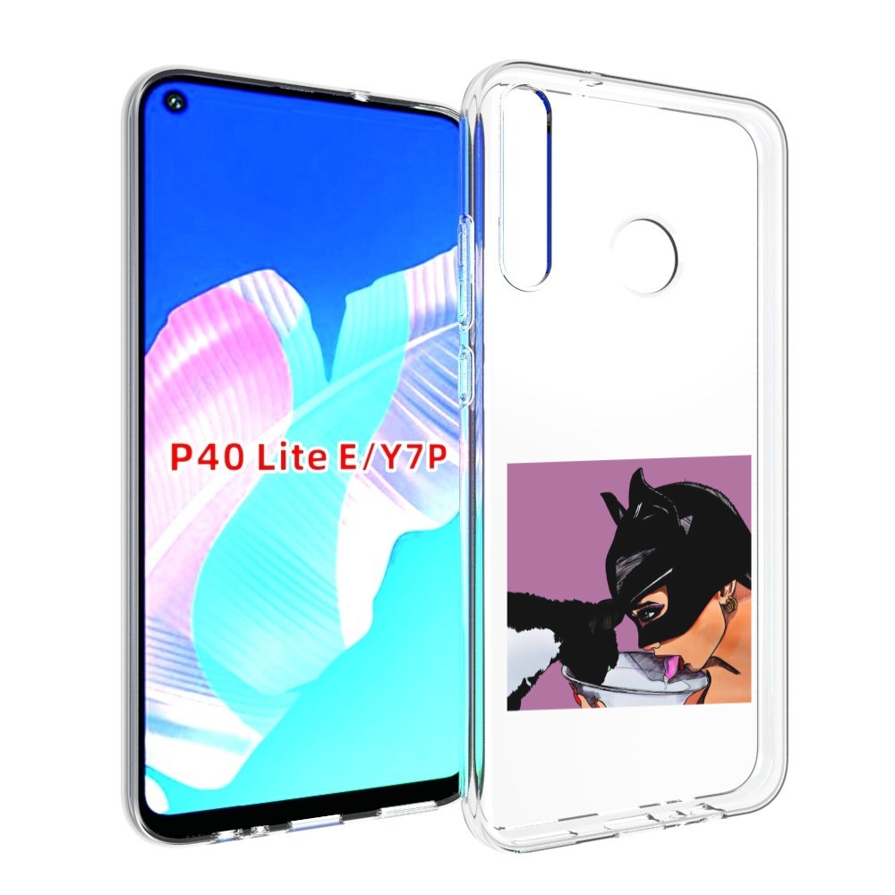 

Чехол бампер MyPads девушка с котом пьют молоко женский для Huaw, Прозрачный, Tocco
