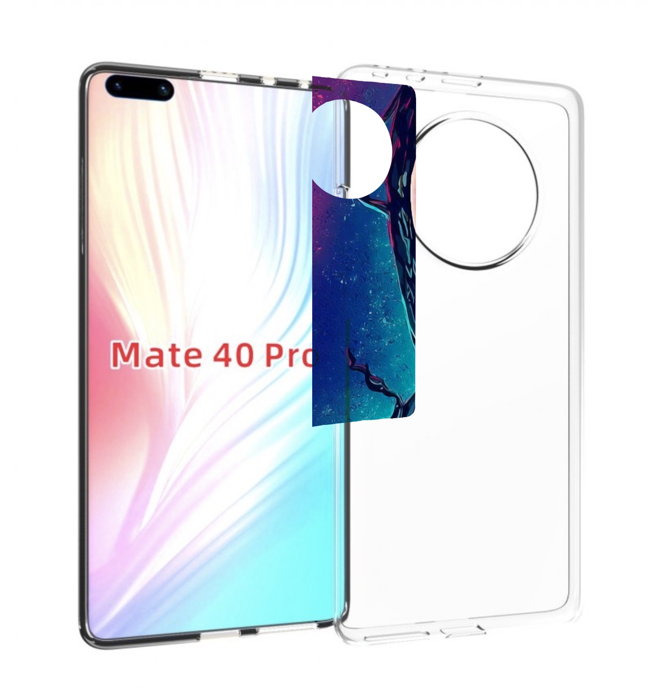 

Чехол MyPads полу веном для Huawei Mate 40 Pro (NOH-NX9), Прозрачный, Tocco