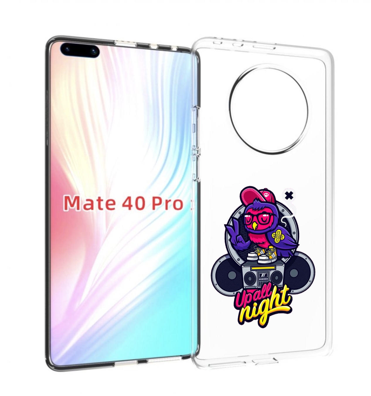 

Чехол MyPads попугай любит музыку для Huawei Mate 40 Pro (NOH-NX9), Прозрачный, Tocco
