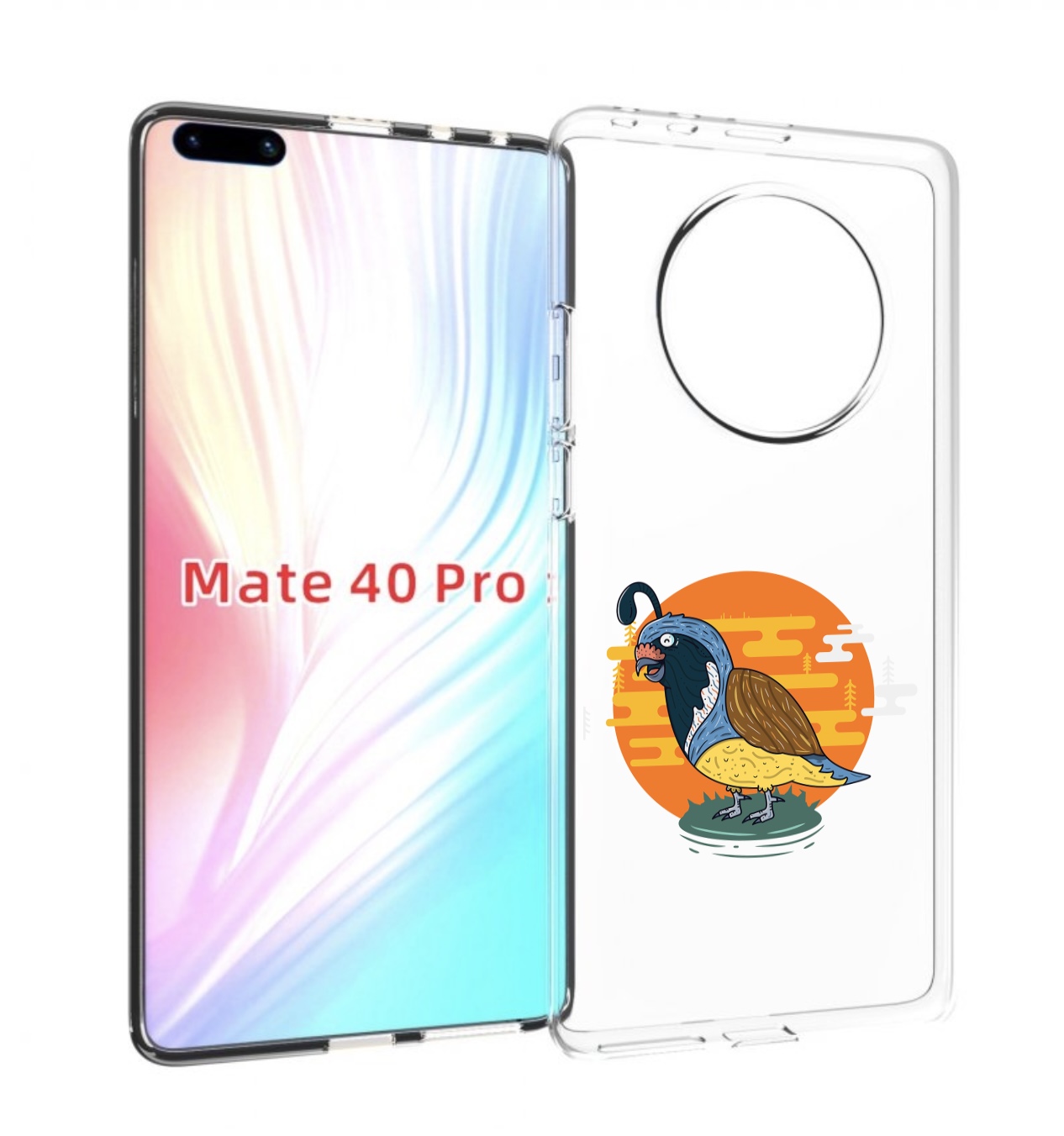 

Чехол MyPads попугай-на-острове для Huawei Mate 40 Pro (NOH-NX9), Прозрачный, Tocco